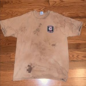 Bleached fire dept shirt